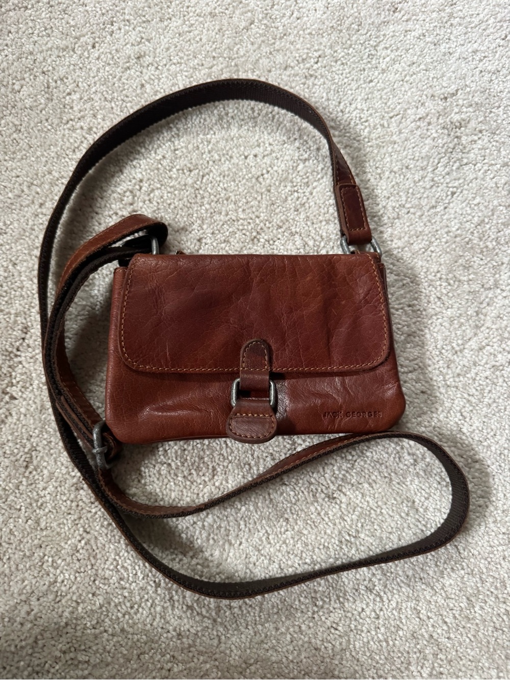 Everyday Leather Crossbody Bag in Rich Chestnut Brown